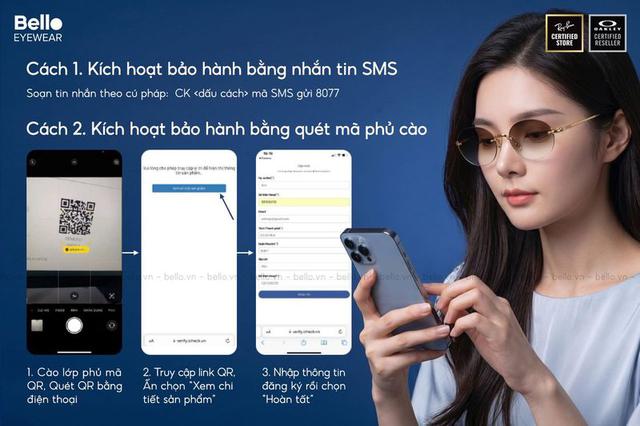 Bello Eyewear hướng dẫn kiểm tra và kích hoạt bảo hành kính Ray-Ban, Oakley,... chính hãng 3 photo 2 17854942921932035125389 img