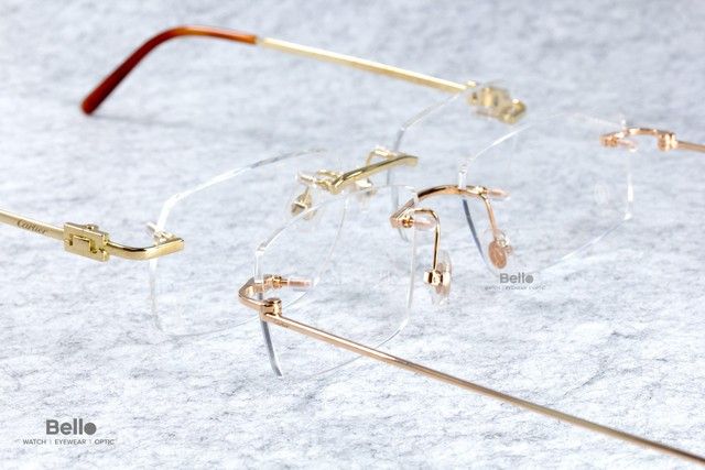 Vì sao khách hàng nên mua kính Cartier chính hãng tại Bello Eyewear 5 CT0069O 001 và CT0070O 003 kính Cartier đúc vàng vàng và vàng hồng nguyên khối 18K